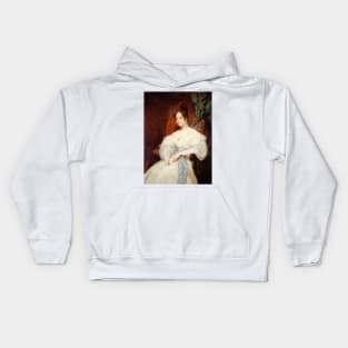 Portrait Presume de la Princesse Louise d'Orleans by Ary Scheffer Kids Hoodie